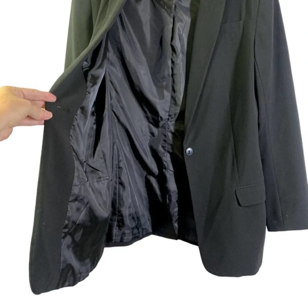 NORMA KAMALI Black Boyfriend Cut Blazer Jacket‎